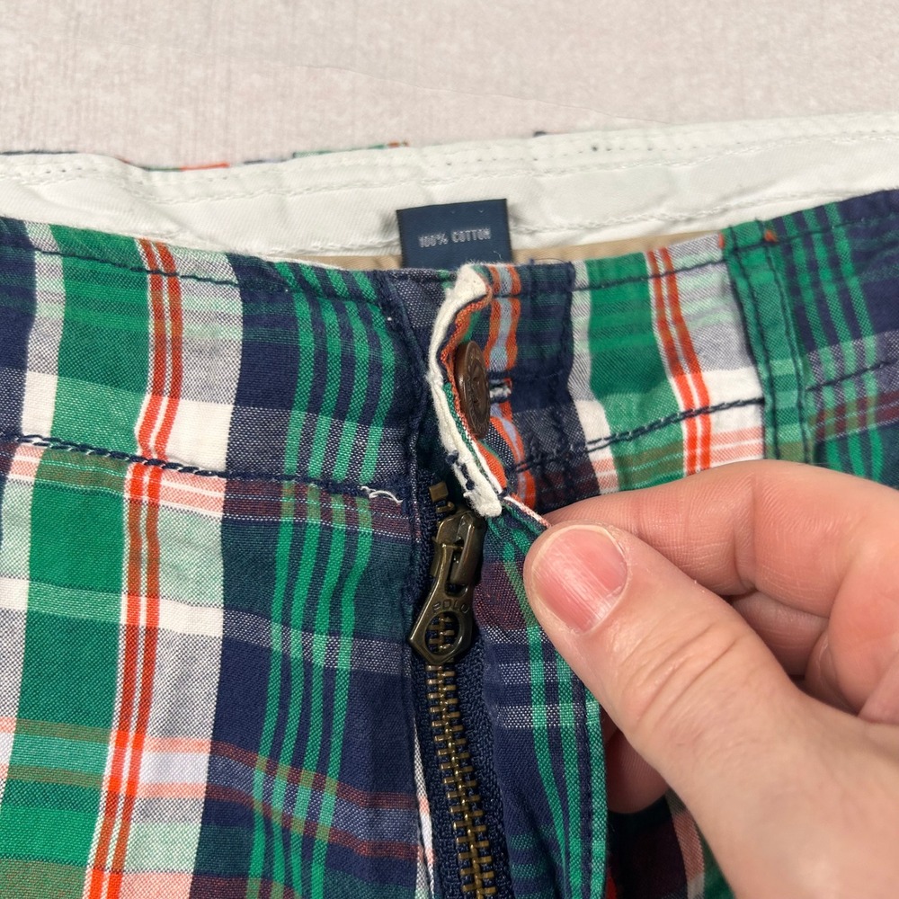 Vintage Polo Ralph Lauren Shorts Men 36 Green Plaid Cargo Cotton 90s Y2K Utility - Picture 3 of 12